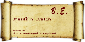 Brezán Evelin névjegykártya